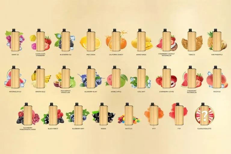 where to buy alibarbar vapes perth flavor availability chart showing 25 Alibarbar Ingot 9000 flavors with Perth stock percentages