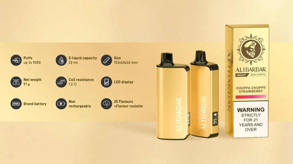 banana buzz alibarbar cost comparison showing best value at 0.0076 dollars per puff beating all competitors