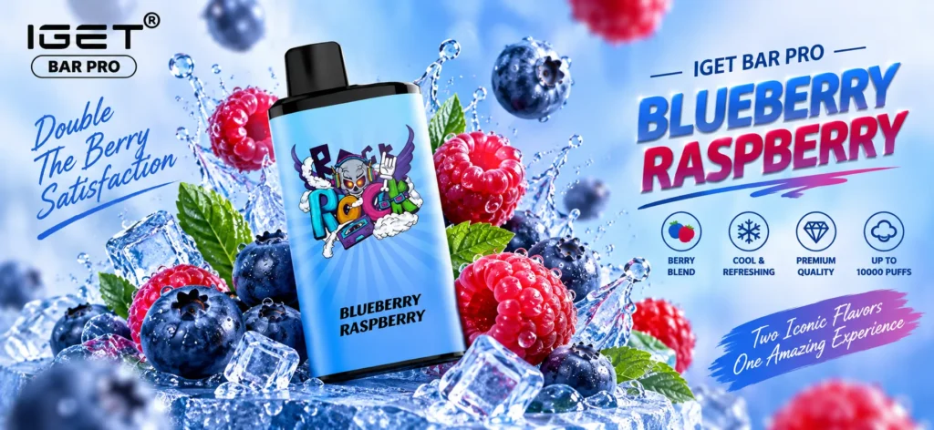 Anna testing IGET Bar Pro Blueberry Raspberry with professional puff counter and voltage monitoring equipment in Melbourne laboratory