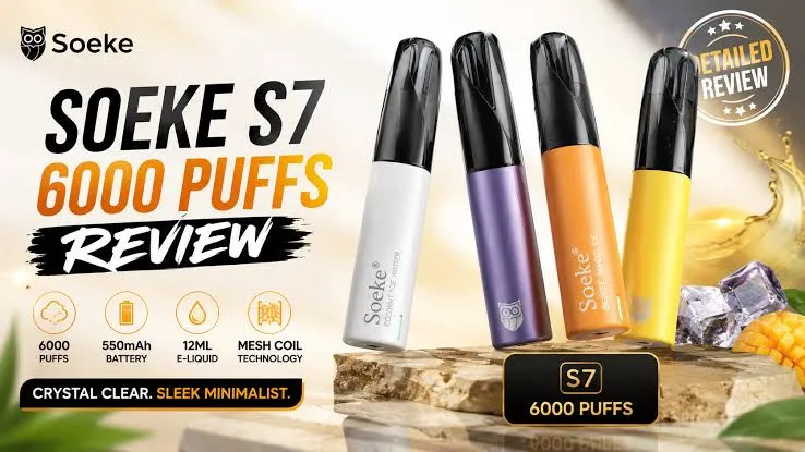Soeke S7 6000 Performance soeke vape s7 6000 performance analysis showing 12 day flavor vapor and battery testing results with daily ratings