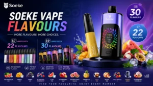 soeke vape review showing unboxing of s7 6000 puffs and s9 28000 puffs models with battery life and flavor testing results