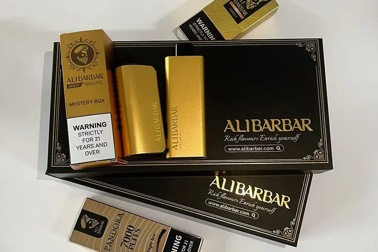 blackberry ice alibarbar unboxing showing device build quality 22ml capacity usb-c charging and mesh coil technology